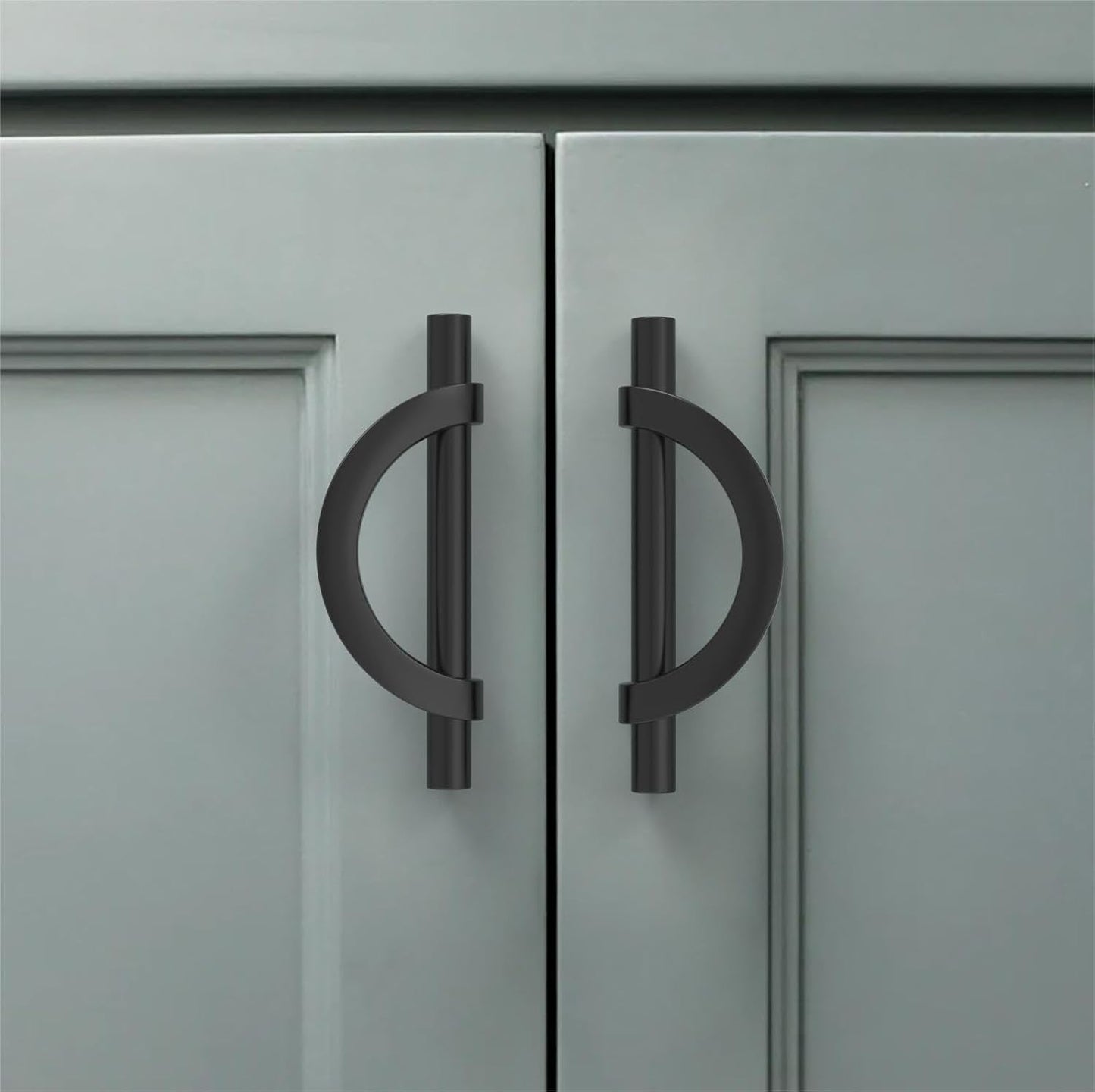 Amerdeco 10 Pack Matte Black Cabinet Pulls for Stylish Upgrades