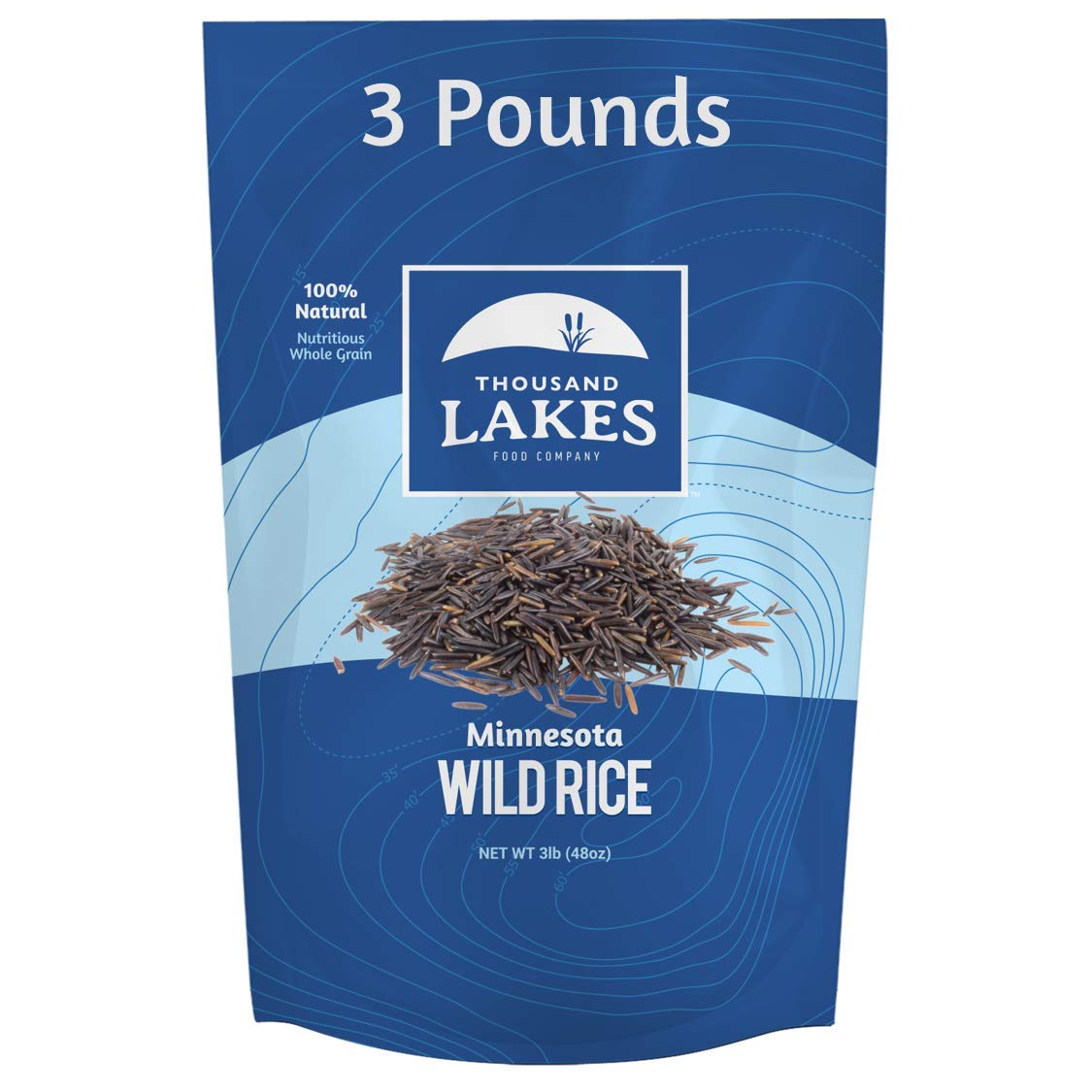 Thousand Lakes Minnesota Grown Wild Rice - 3 Pounds of Flavor