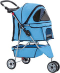 3-Wheel Pet Stroller for Dogs and Cats - Breathable, Foldable