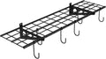 Garage Wall Shelving 1x4 ft with 6 Bike Hooks - Sturdy Garage