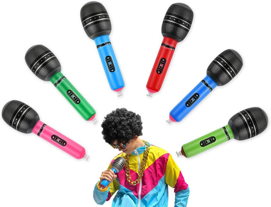 Inflatable Microphones Set - Retro Party Fun!