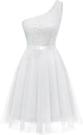 BeryLove One-Shoulder Sequin Homecoming Mini Dress - Shine Ready