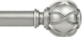 Extra Long Curtain Rod 140 to 195 in Silver - Heavy Duty Telescoping