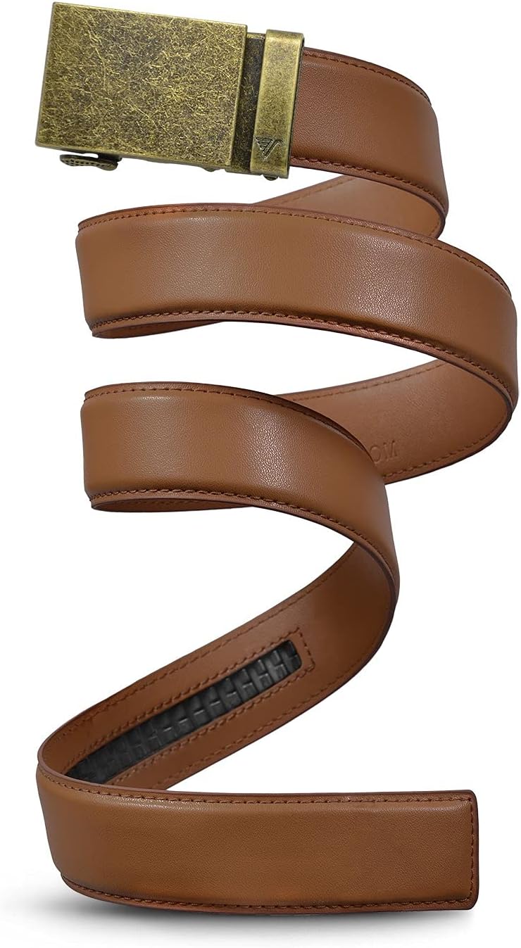 Mission Belt Men's Leather Ratchet Belt for Perfect Fit Every Time