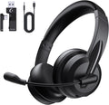 Wireless Headset with Mic for Work - Clear Calls, Long Battery