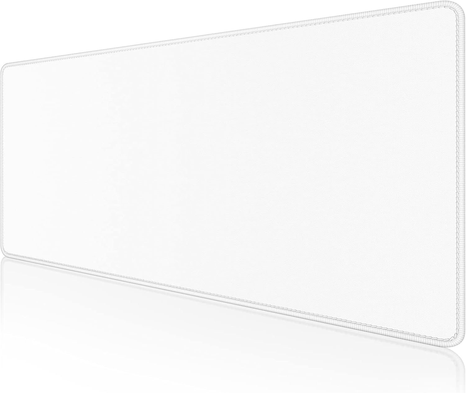 Dapesuom White Extended Mouse Pad - Non-Slip Waterproof Mat