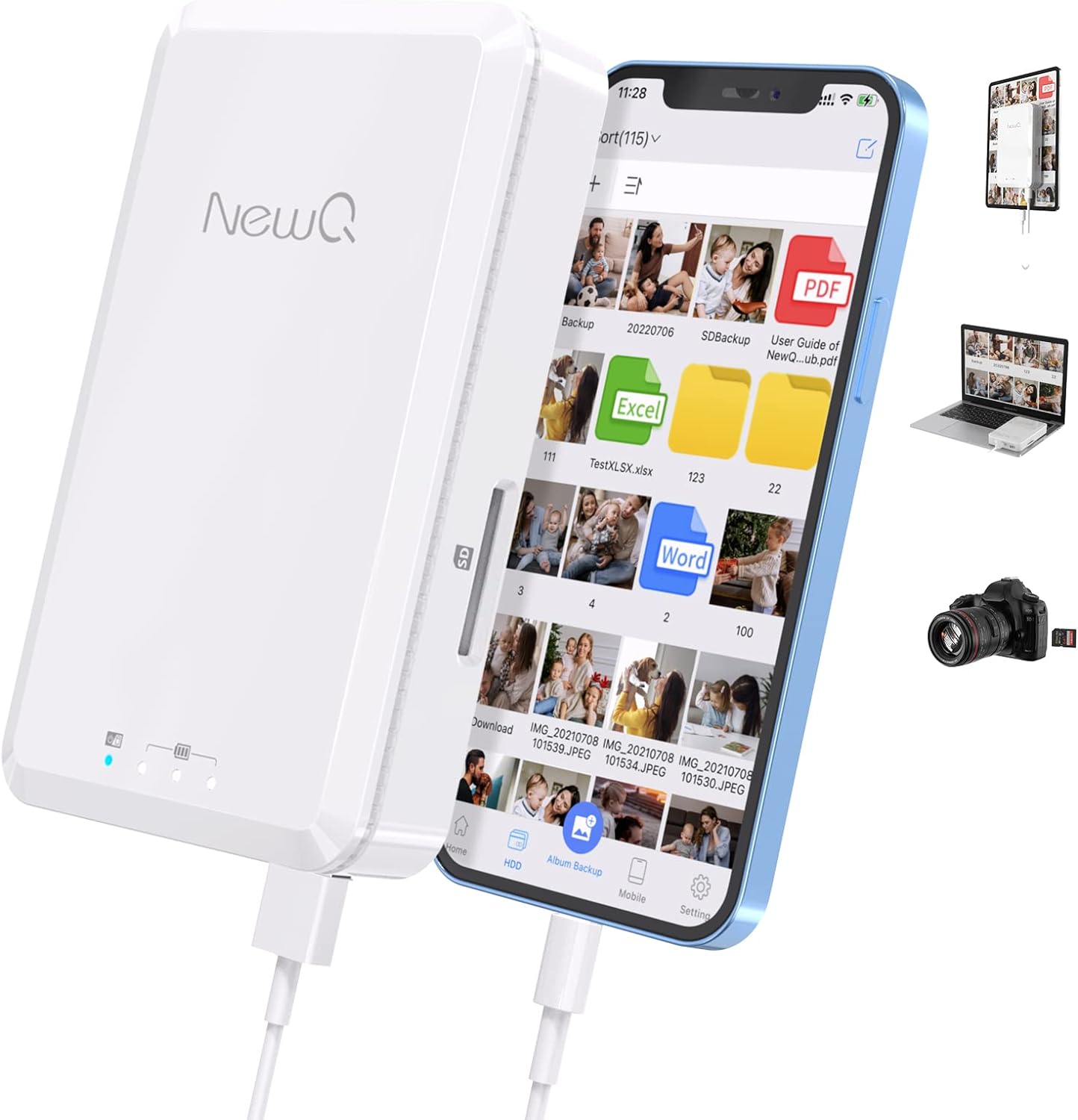 2TB Portable Phone & Computer Backup Drive by NEWQ