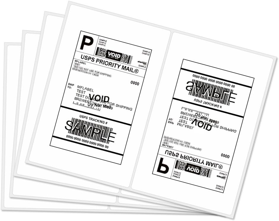 FungLam 1000 Half Sheet Rounded Corner Labels - Easy Shipping Addressing