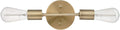 GLOBE 2-Light Vanity Light Matte Brass - Glam Bathroom Accent
