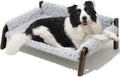 Elevated Dog Bed for Medium Dogs - Plush Raised Sofa for Comfort