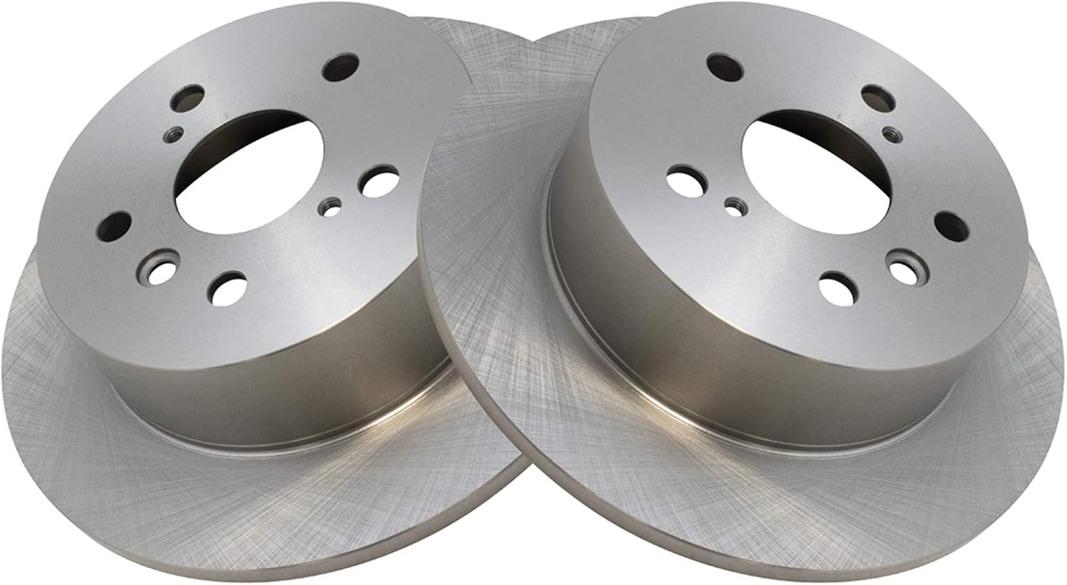 TRQ Rear Brake Rotors Set Solid for Lexus ES300h ES350 Avalon