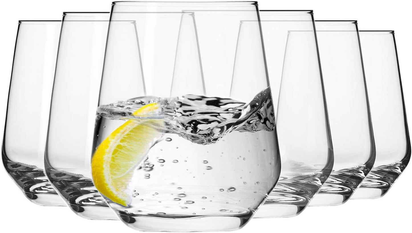 Krosno Water Drinking Glasses Set of 6 for Elegant Entertaining