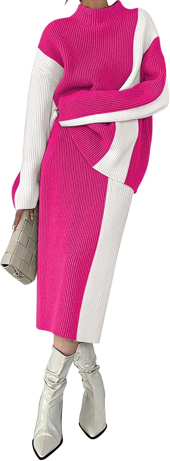 Pink Queen Women's 2 Piece Outfits for Fall Winter Fashion