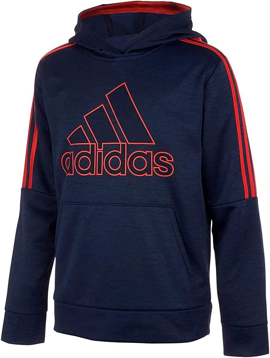 adidas Boys' Sport Hooded Sweatshirt - Stay Active in Navy Blue!