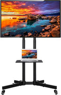 Mobile TV Stand with Wheels for 32-75 in TVs - Height Adjustable