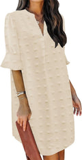 Summer Dresses for Women V Neck Ruffle Short Sleeve (Style LHSH)