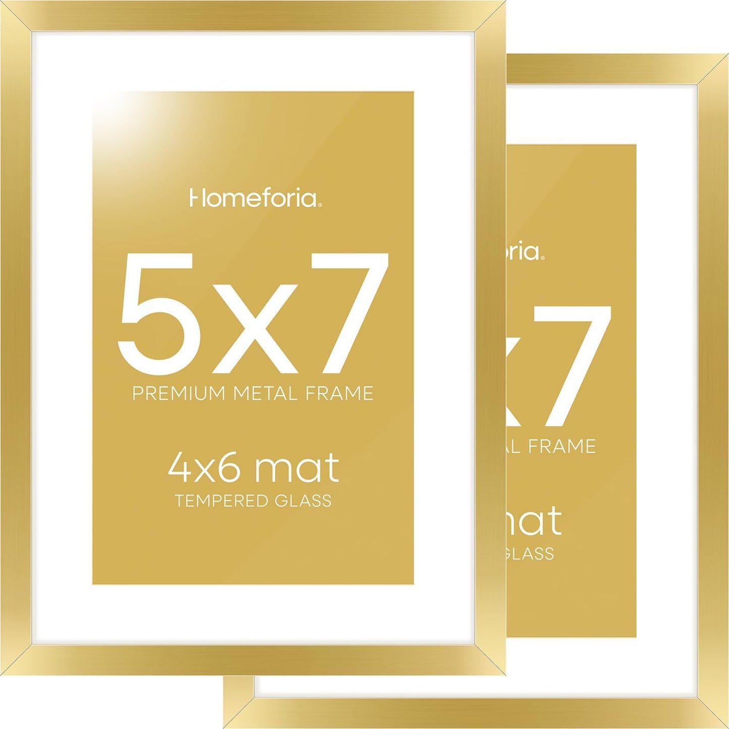 Homeforia 5x7 Picture Frame Gold for Elegant Display Options