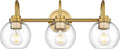 Bathroom Light Fixtures 3-Light Brushed Gold Vanity Lights - Modern