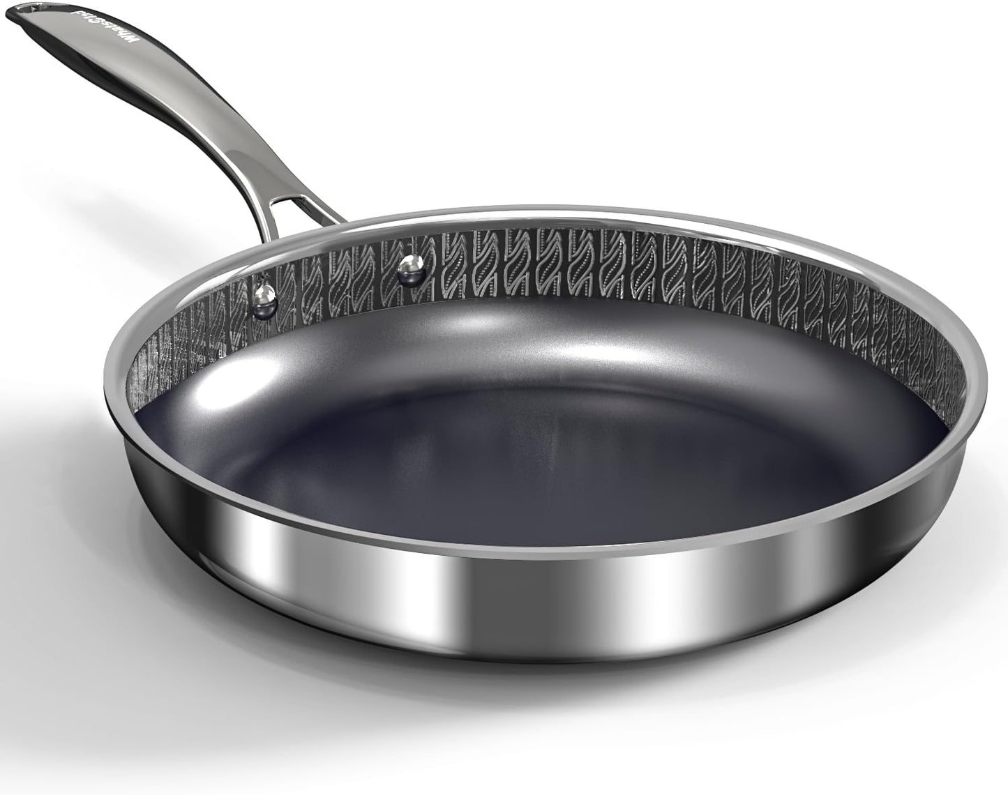 Hybrid Ceramic Nonstick Frying Pan with 3-Ply Stainless Steel