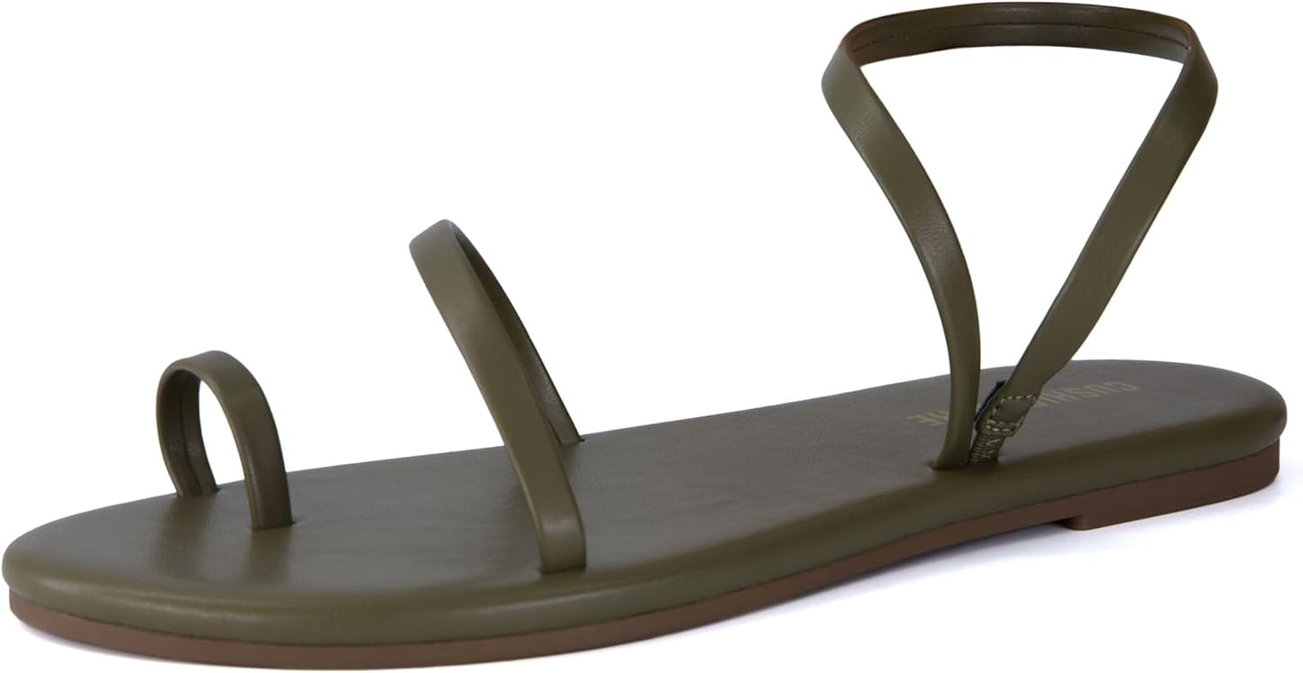 CUSHIONAIRE CHAI Womens Strappy Sandals for Summer Comfort