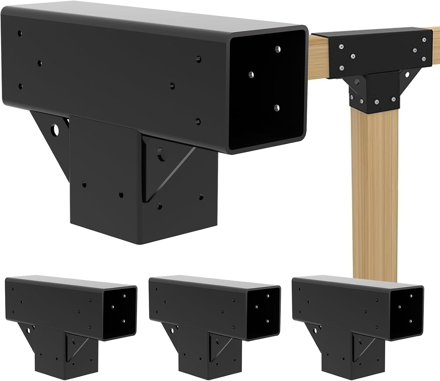 T Shaped Pergola Kit 4x4 Brackets for DIY Woodworks Projects