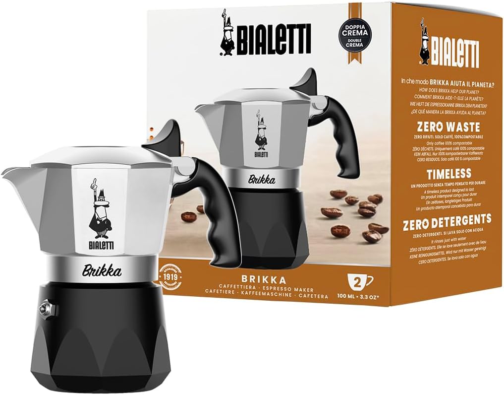 Bialetti Brikka Moka Pot for Rich Crema Espresso at Home