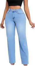 Women's Wide Leg Jeans High Waist Baggy Denim Pants - Relaxed Fit