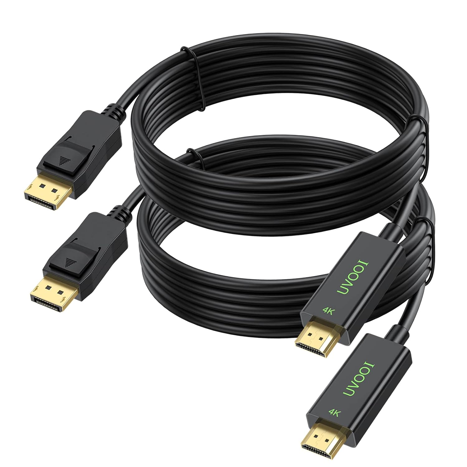 Crystal Clear 4K DisplayPort to HDMI Cable Duo for Stunning Visuals