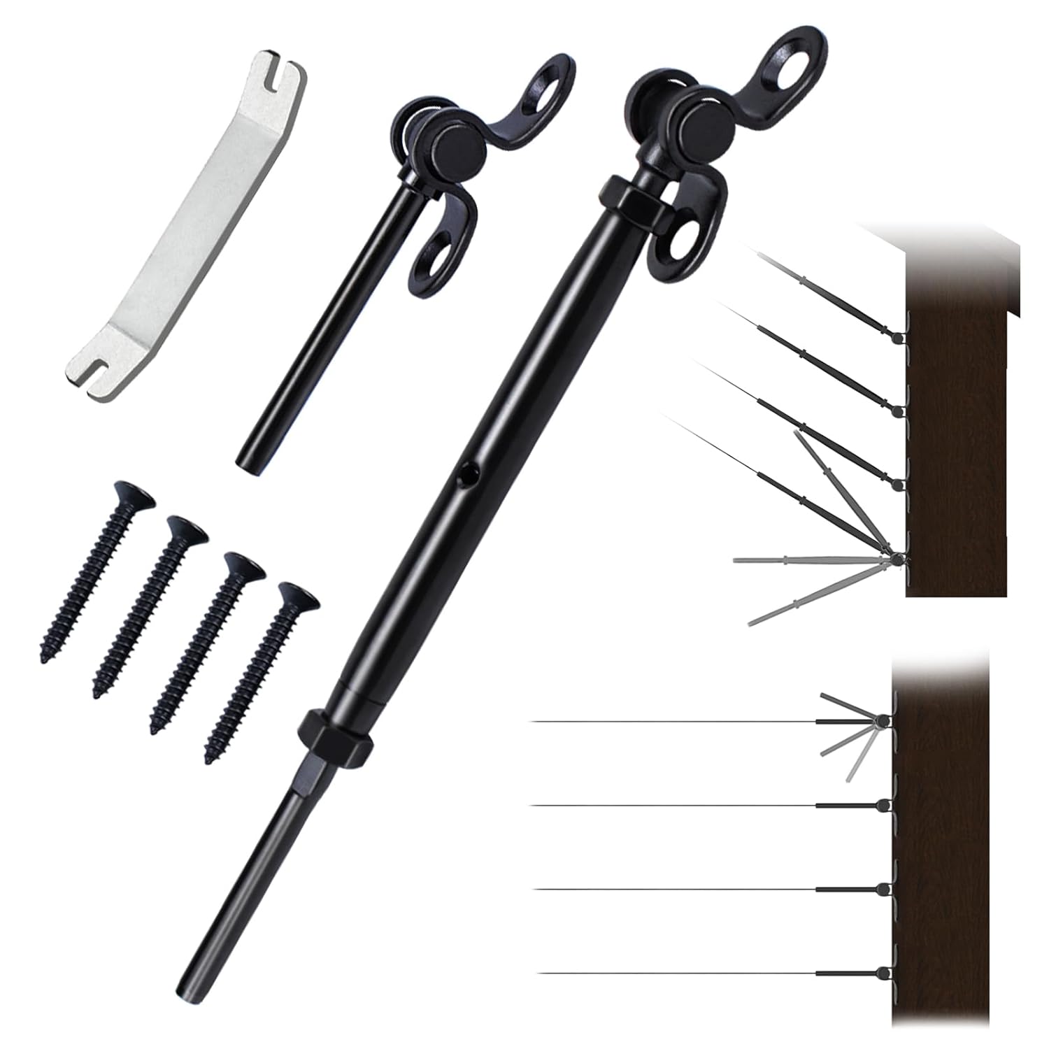 Muzata 30 Pairs 1/8in Black Cable Railing Hardware Kit Review