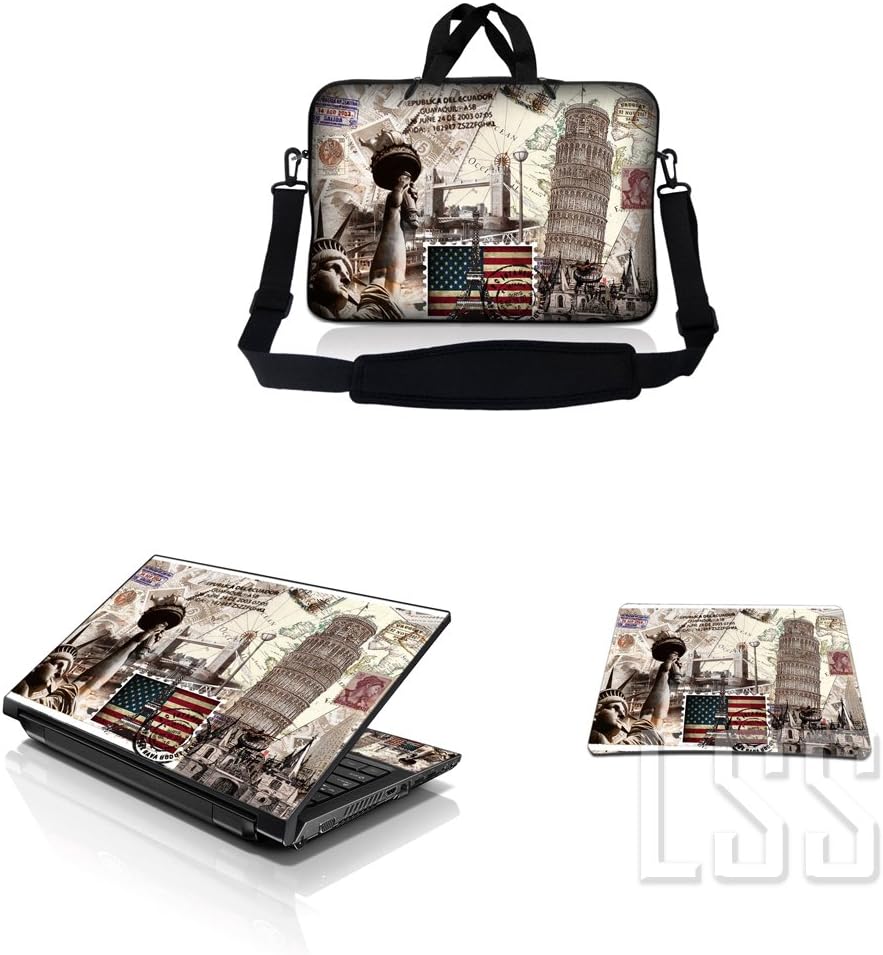 LSS 15.6 inches Laptop Messenger Bag with Matching Accessories