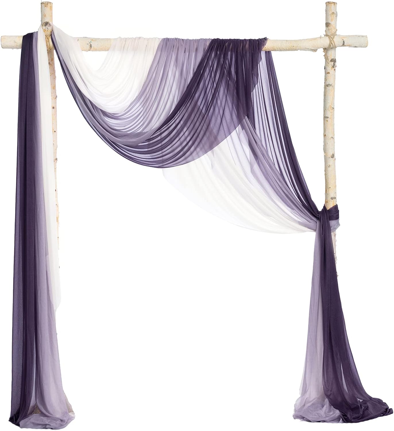 Ling's Moment Deluxe Wedding Arch Draping Fabric for Ceremony