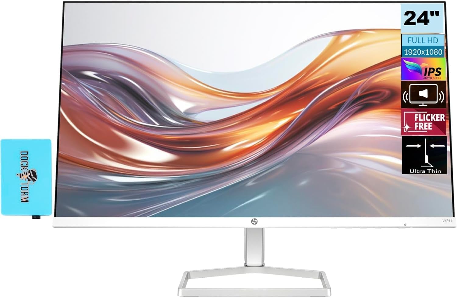 HP 24 Thin & Light FHD Monitor with Speakers
