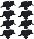 8 Pack Black Tablecloths 90x156 in for 8 ft Rectangle Tables - Budget