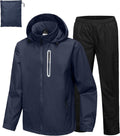 Men's Waterproof Golf Rain Suit - Lightweight Hooded Raincoat