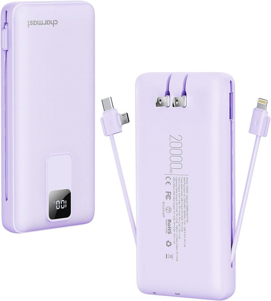 Charmast 20W Fast Charging Power Bank - All-in-One Portable Charger