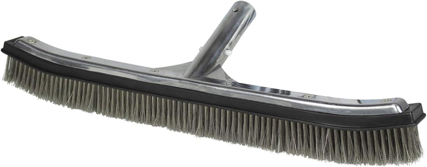 Poolmaster 20183 18-Inch Aluminum-Back Swimming Pool Algae Brush
