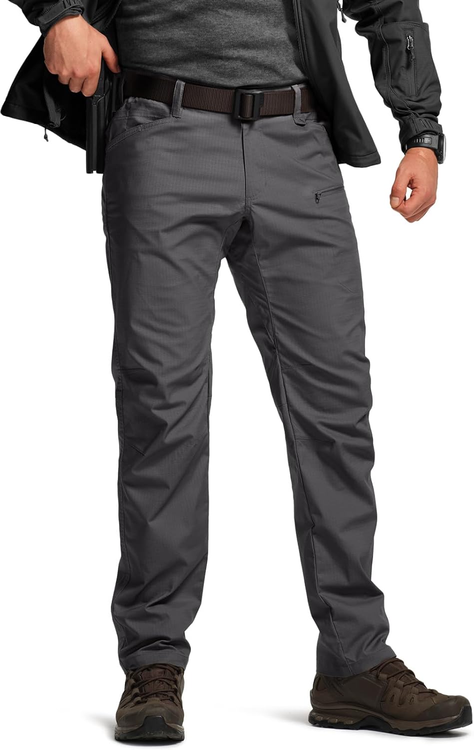 CQR Men's Flex Stretch Tactical Pants for Outdoor Activities