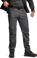 CQR Men's Flex Stretch Tactical Pants for Men - Ripstop Cargo EDC