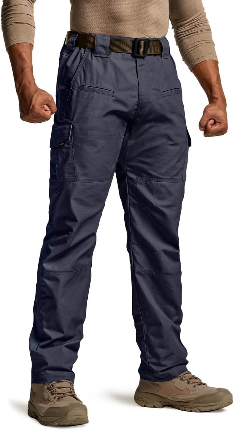 CQR Men's Tactical Pants: Lightweight Water Resistant Cargo Pants