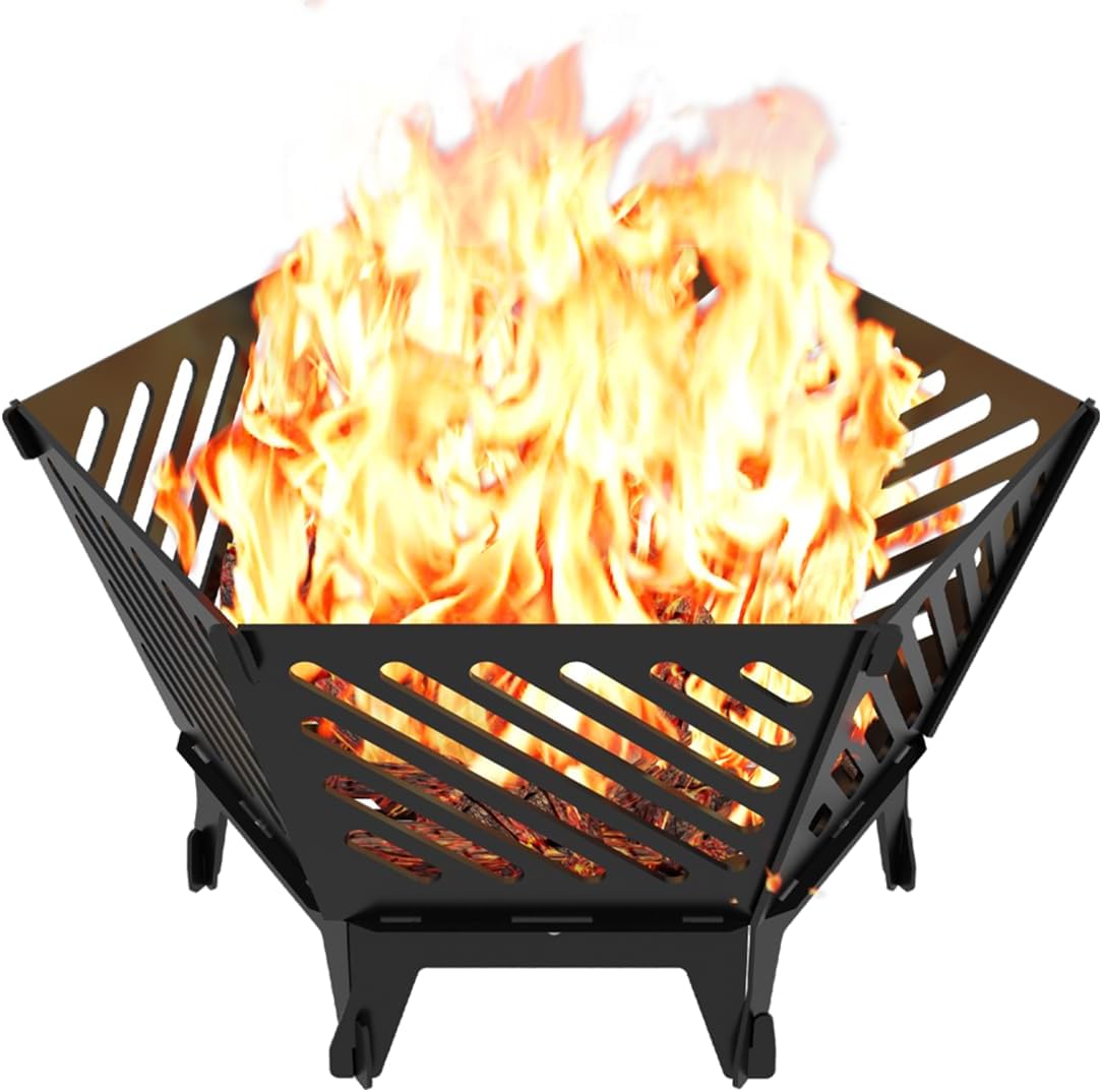 22.5 Inch Portable Plug Fire Pit for Camping and BBQ Fun