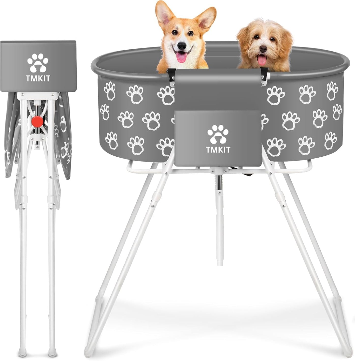 Elevated Dog Bathtub for Easy Pet Grooming and Bathing