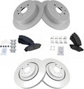 TRQ Front and Rear Brake Pad & Rotor Kit - Ceramic G-Coated Kit