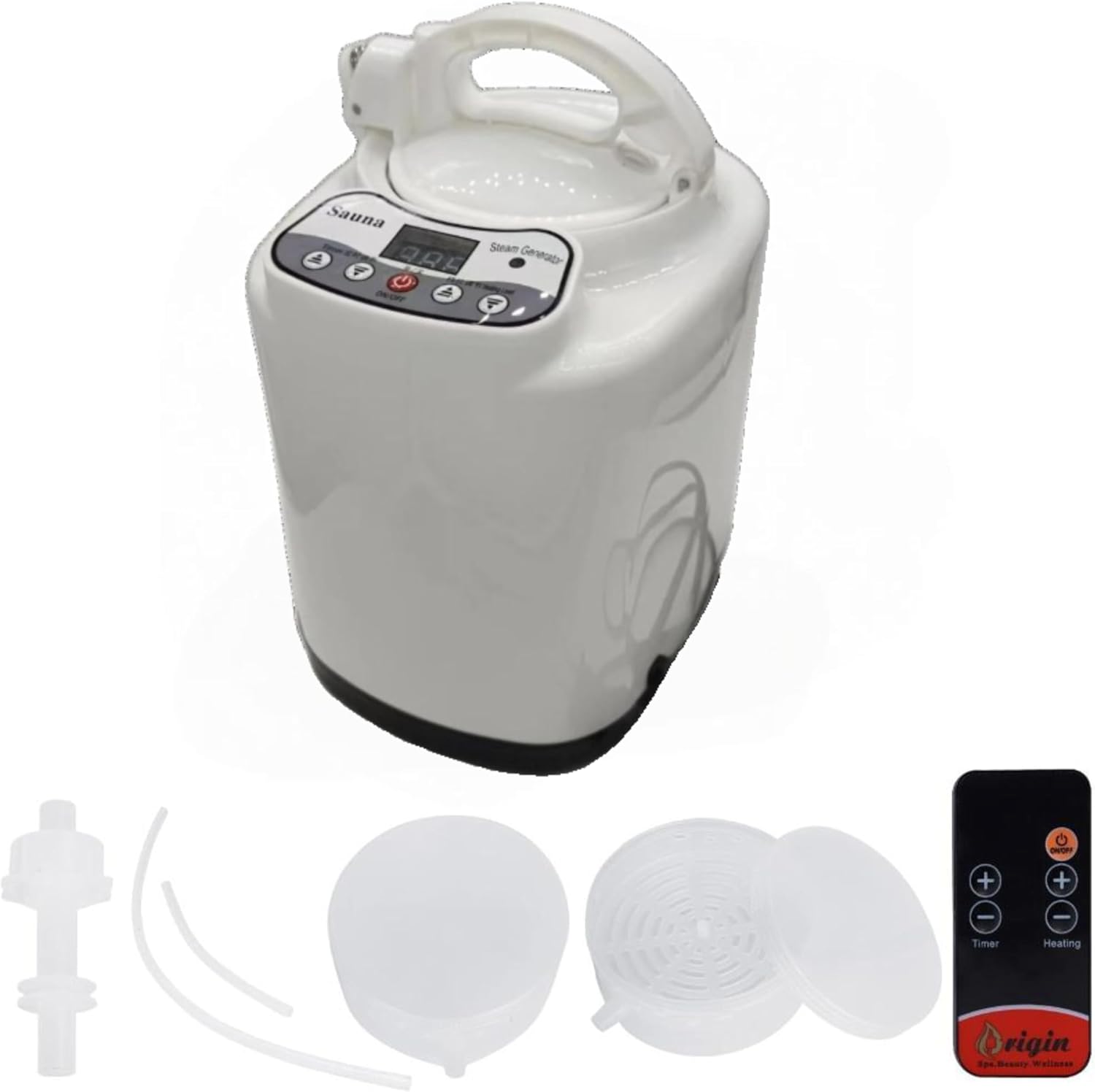 Portable 3L Sauna Steamer - FCC Certified, Remote Control, Sturdy Lid