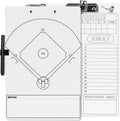 Baseball Coaches Clipboard Double-Sided Dry Erase Board - Field Layout