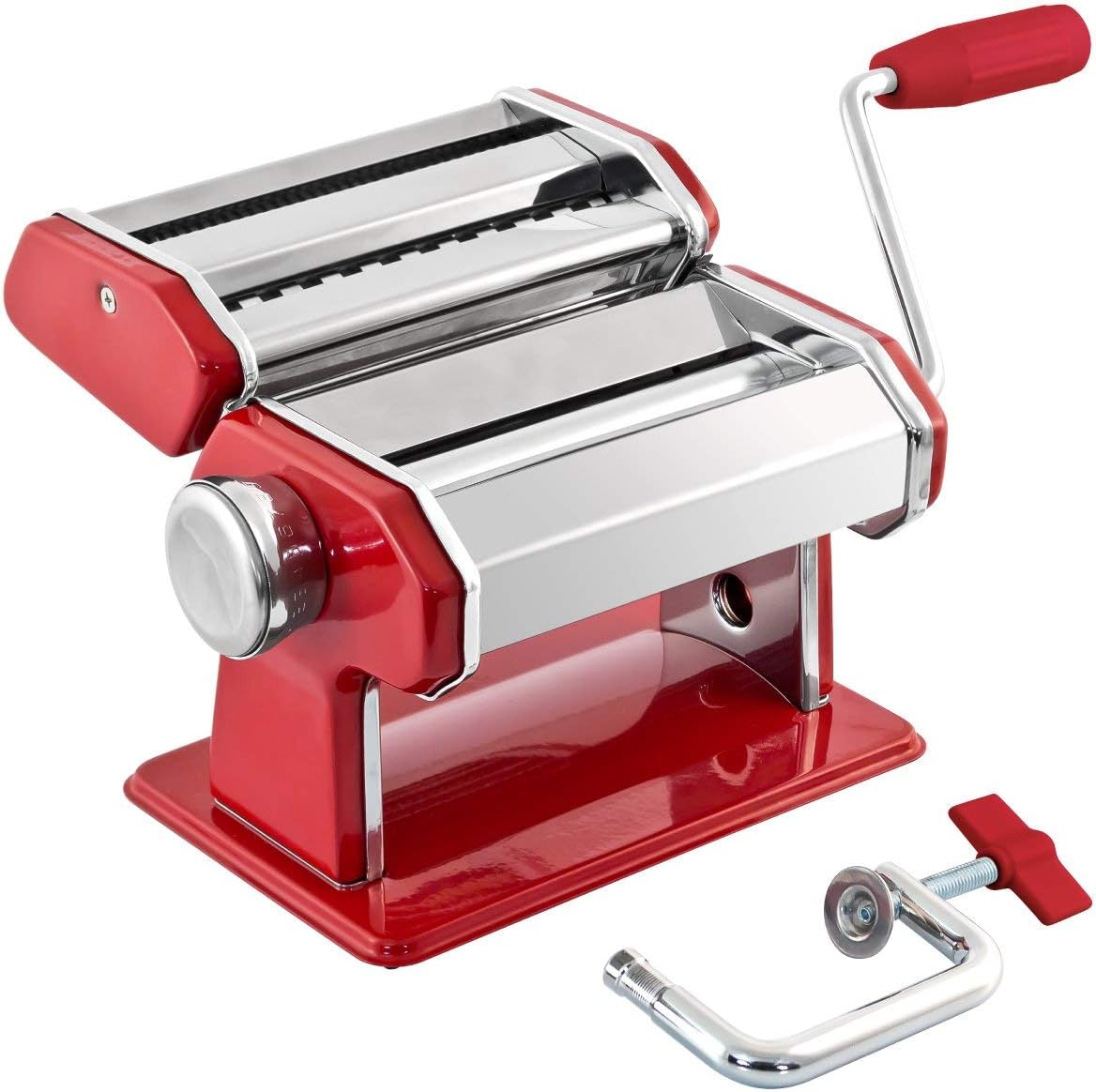 GOURMEX Stainless Steel Manual Pasta Maker for Homemade Pasta