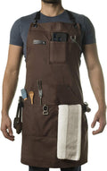 Chef Apron by Asaya with Convenient Towel and Bottle Opener
