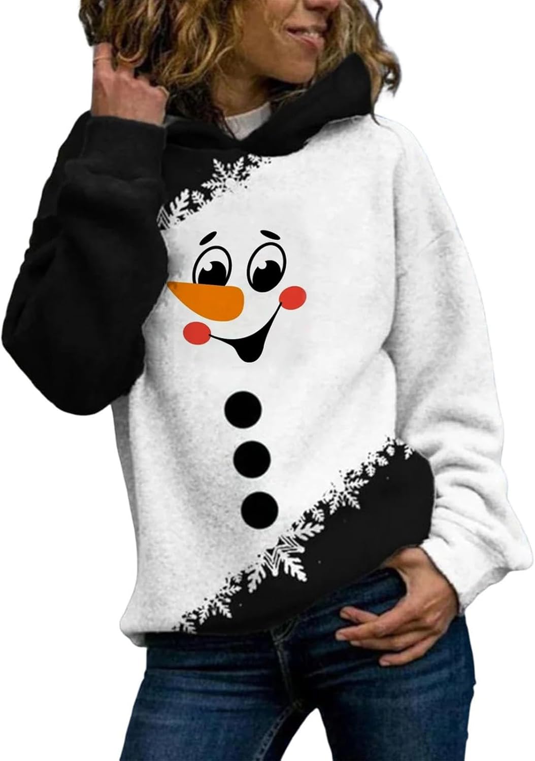 Snowman Graphic Hoodie - Festive Style!