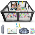 Baby Playpen with Mat 71x59 Play Yard - Spacious Portable Playard