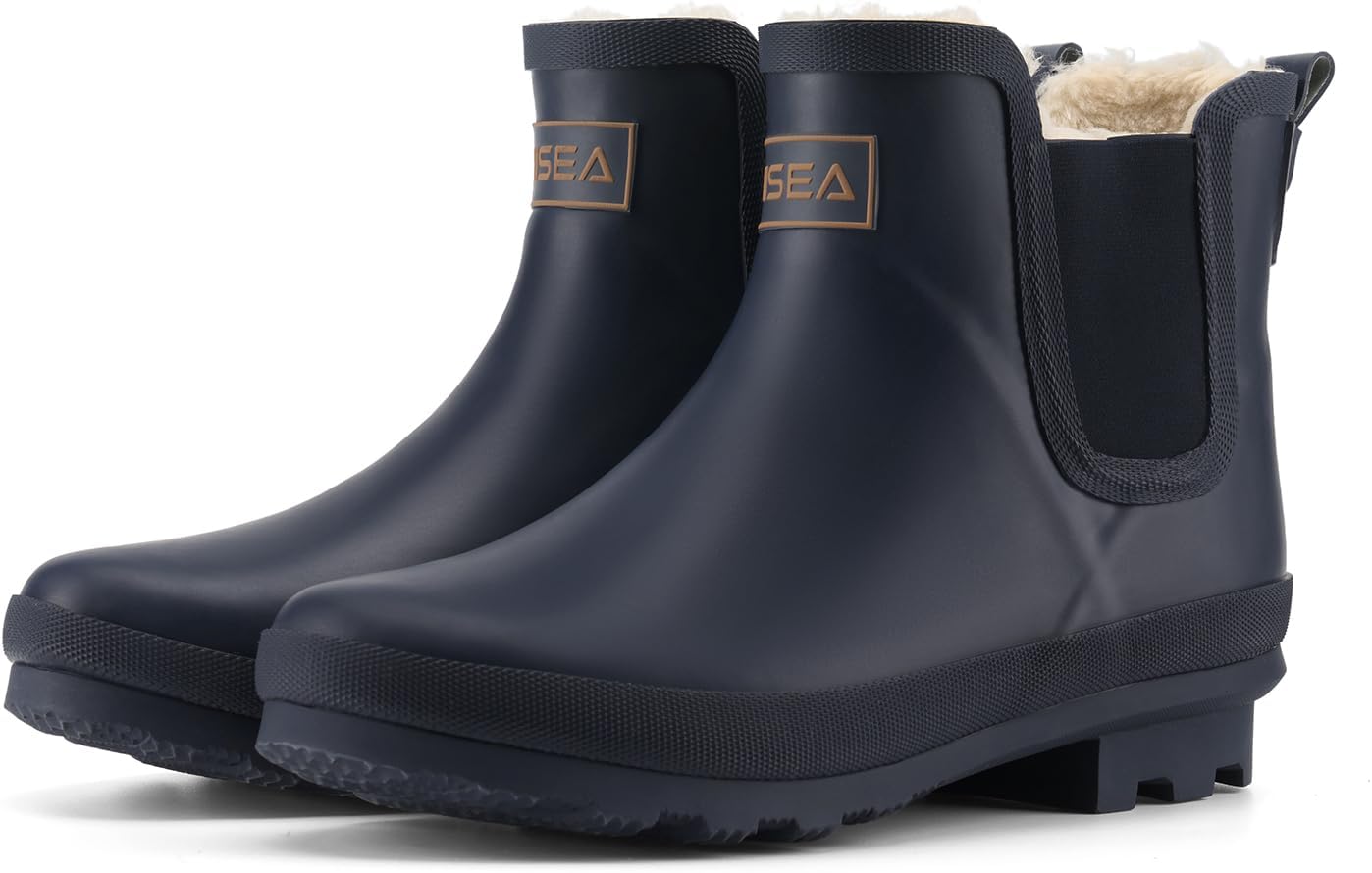 HISEA Women's Plush Rain Boots for Winter and Spring Use