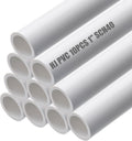 HJ 4FT PVC Pipe 10PCS White Sch40 Industrial Pipes 1in - Durable DIY